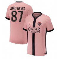 Camiseta Paris Saint-Germain Joao Neves #87 Tercera Equipación 2024-25 manga corta